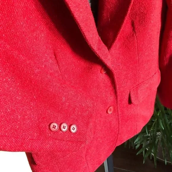 Vintage 1980/90s Pendleton Woolen Mills Red Blazer - Picture 6 of 13